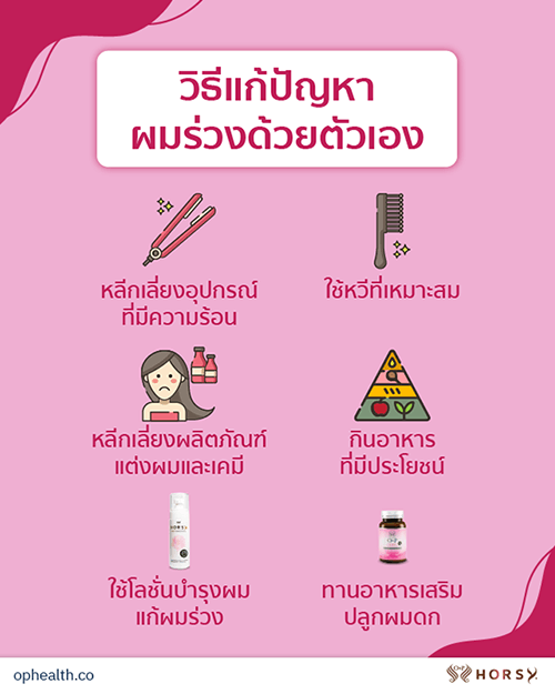 6 สาเหตุทำให้ผมร่วง และวิธีแก้ปัญหาด้วยตัวเอง ผมร่วง ผมบาง หัวล้าน 3 O&P Hair Care ผลิตภัณฑ์ดูแลเส้นผม